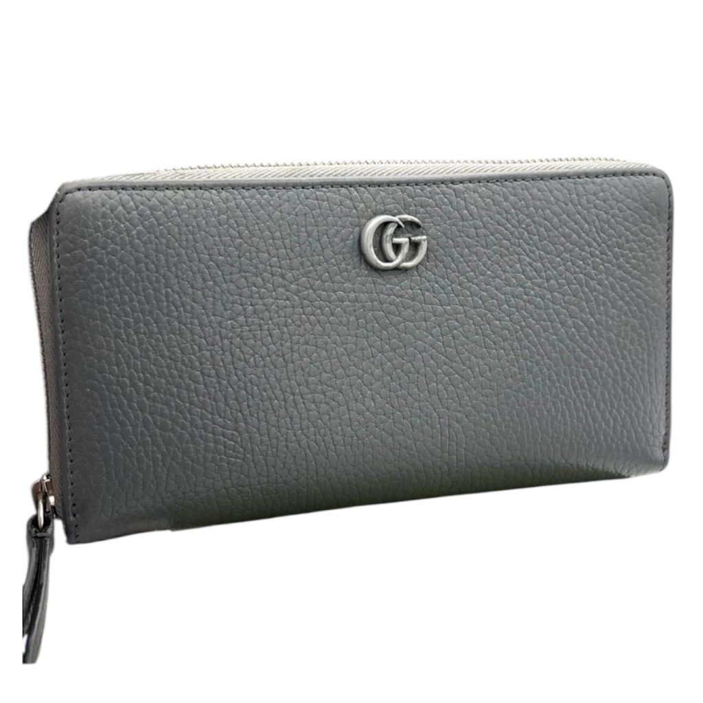 GUCCI グッチ マイクログッチシマ ラウンドファスナー 長財布