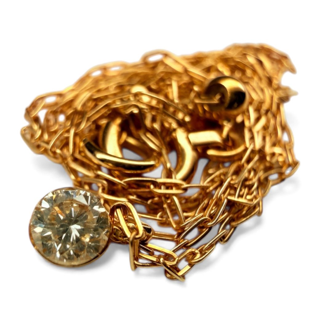 K18 ダイヤモンド付ネックレス