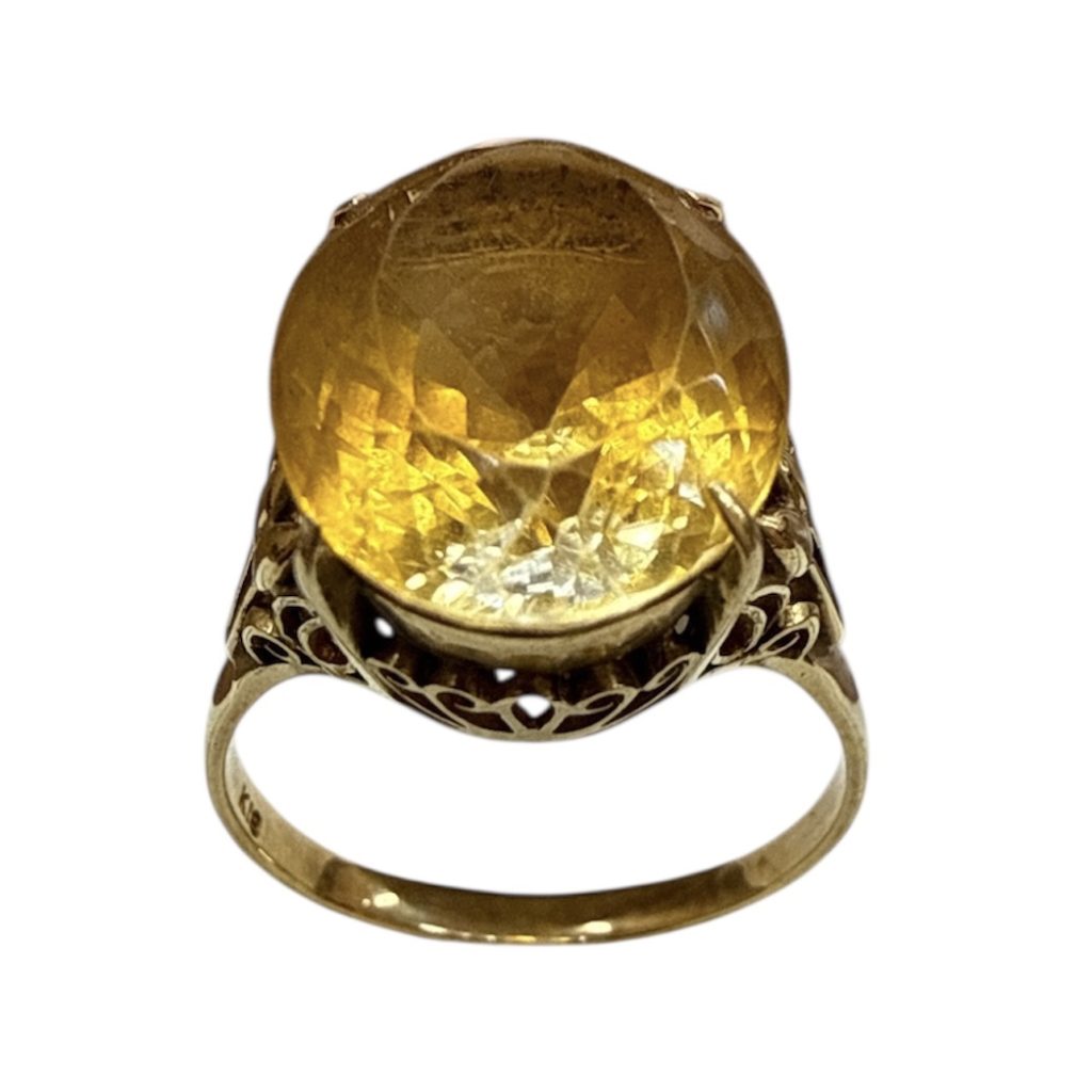 K18 18金 リング 石付き