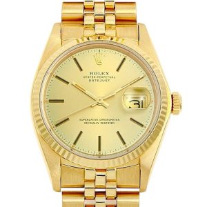 ロレックス デイトジャスト 16018 金無垢 18K イエローゴールド