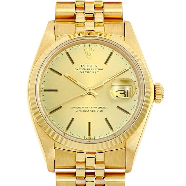 ロレックス デイトジャスト 16018 金無垢 18K イエローゴールド