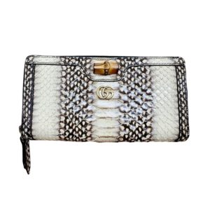 GUCCI(グッチ) ラウンドファスナー 長財布 パイソン柄