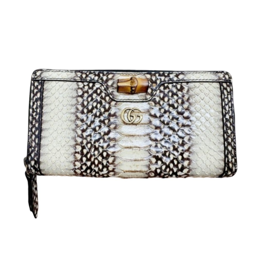 GUCCI(グッチ) ラウンドファスナー 長財布 パイソン柄