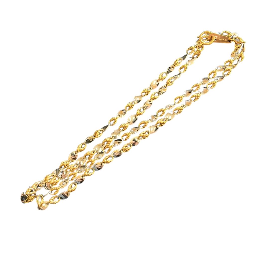 K18/Pt850(18金/プラチナ)　コンビ　ネックレス