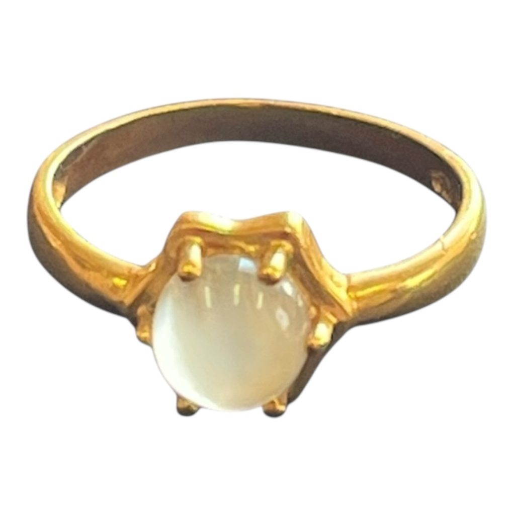 K18 水晶付き リング