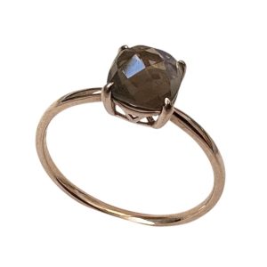 【K10 (10金)】スモーキークオーツ リング
