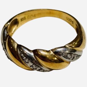 K18 Pt900 18金 プラチナ900 コンビ リング 貴金属