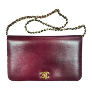 CHANEL　シャネル　カーフプッシュ　チェーンバッグ