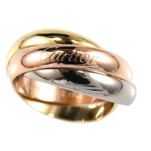 カルティエ トリニティリング K18 ゴールド PG ピンクゴールド WG ホワイトゴールド 金 18金 750