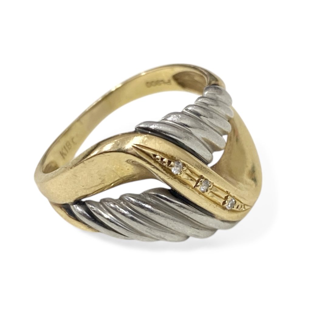 K18Pt900リング ダイヤ