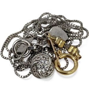 K18部品 / K10ネックレス ダイヤ