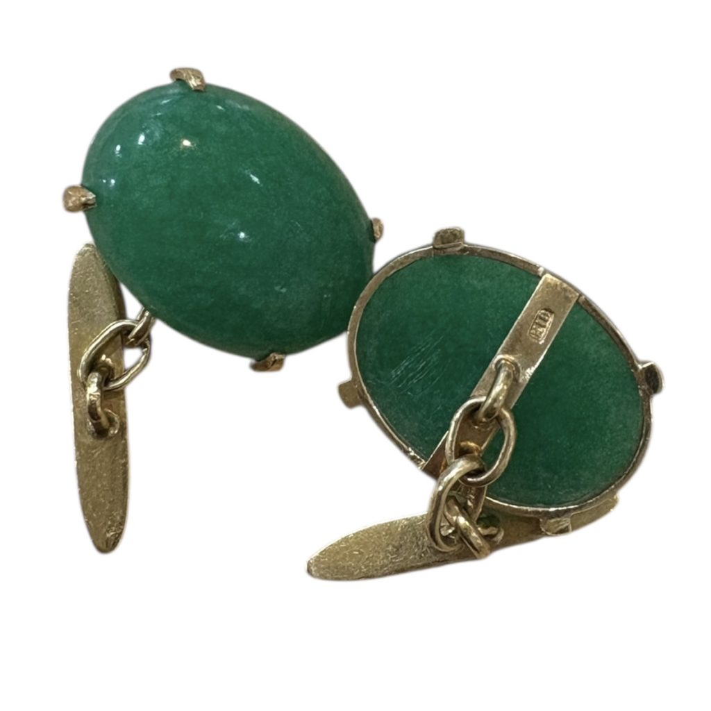 K18 ( 18金 )カフス 翡翠付き