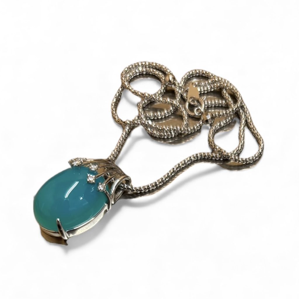 K18WG ホワイトゴールド オパール メレダイヤ リング アクセサリー ジュエリー 貴金属