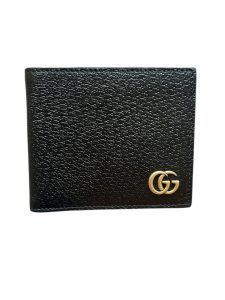 GUCCI グッチ GGロゴ レザー 二つ折り財布