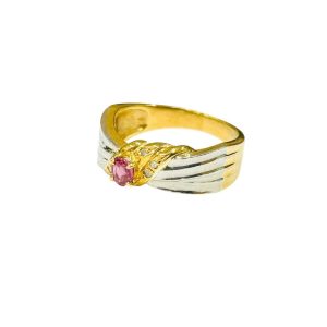 K18Pt850 トパーズリング