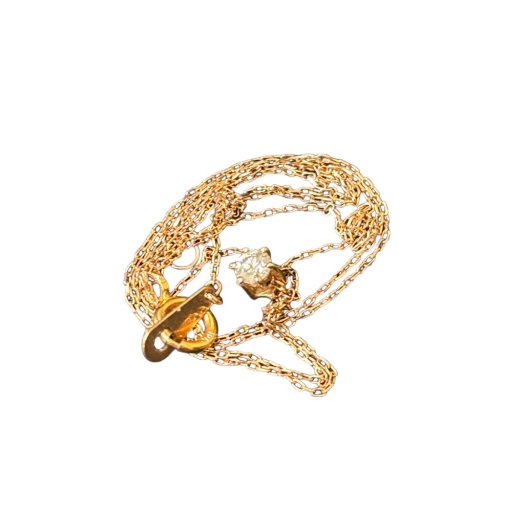 K10PG　ピンクゴールド　ダイヤモンドネックレス