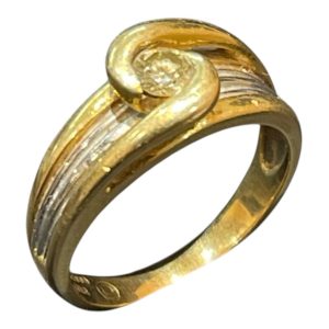 K18(18金)Pt850(プラチナ850)コンビリング