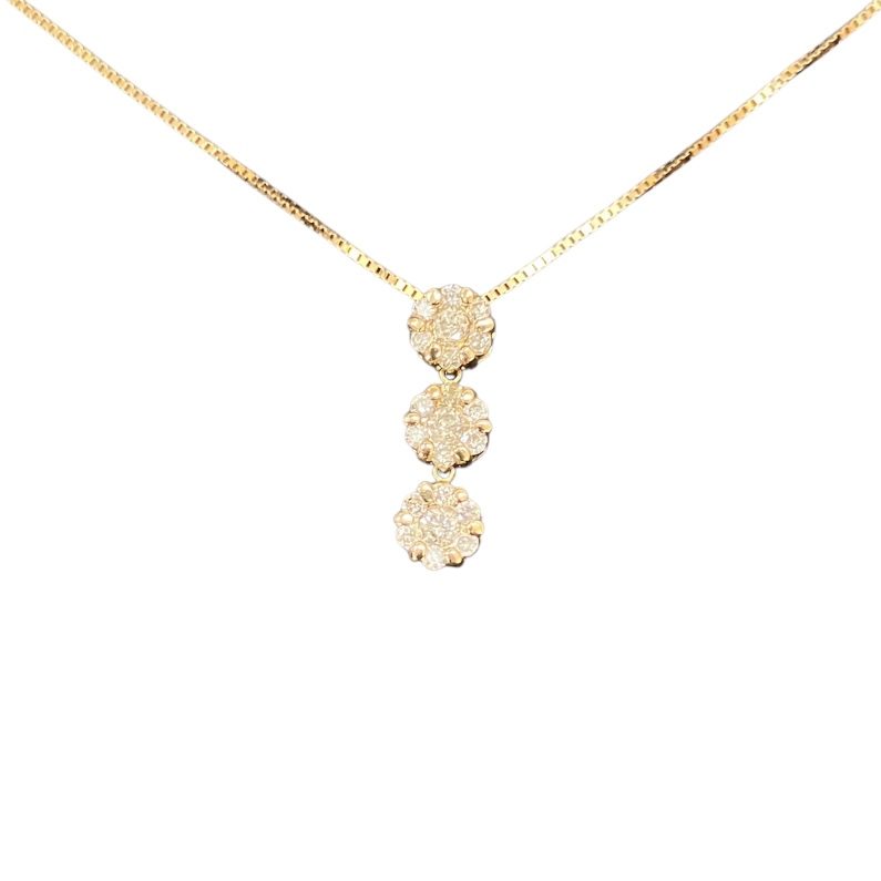 メレダイヤ デザインネックレス K18 18金 750