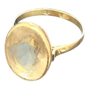 K18 シトリン付きリング　買取り