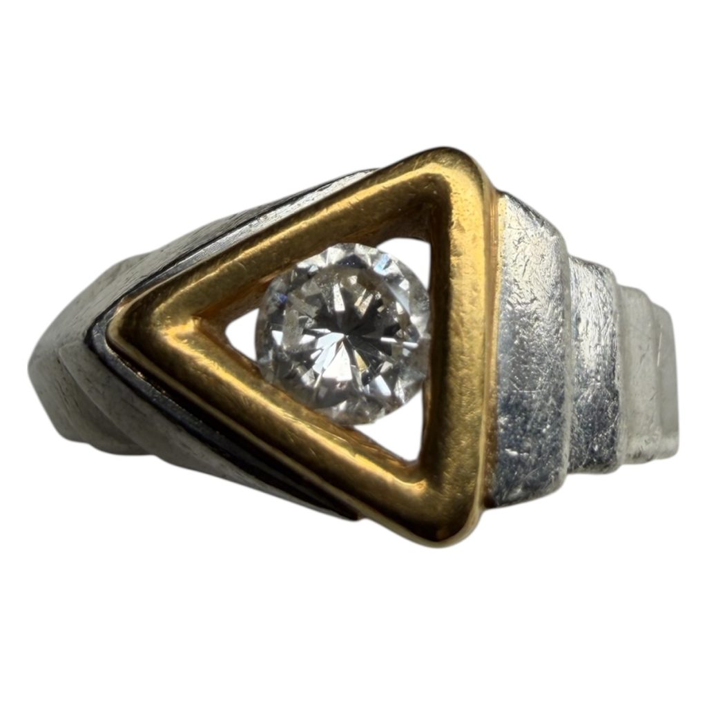 函館市でダイヤモンド買取｜K18/Pt850 リング ダイヤ0.2ct