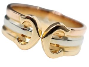 カルティエ K18 18金 トリニティリング