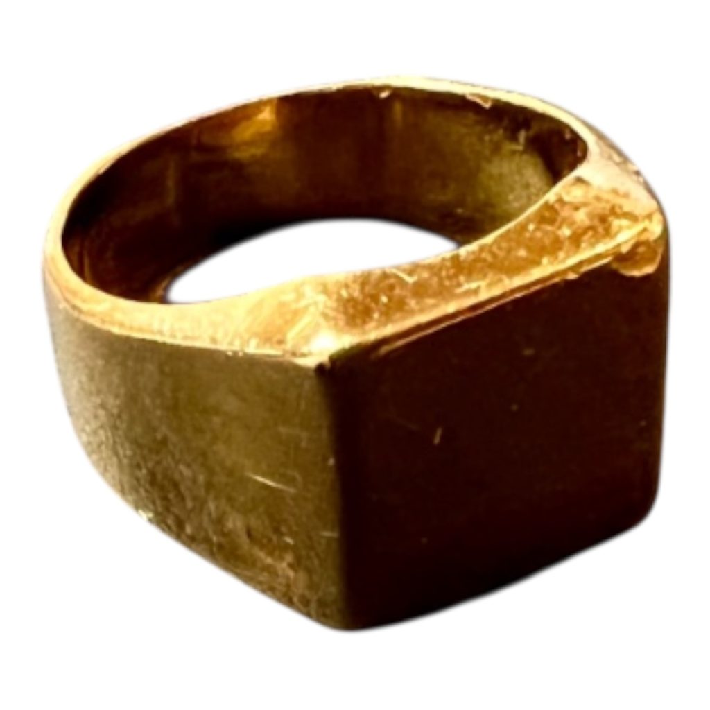 K18 18金 印台リング