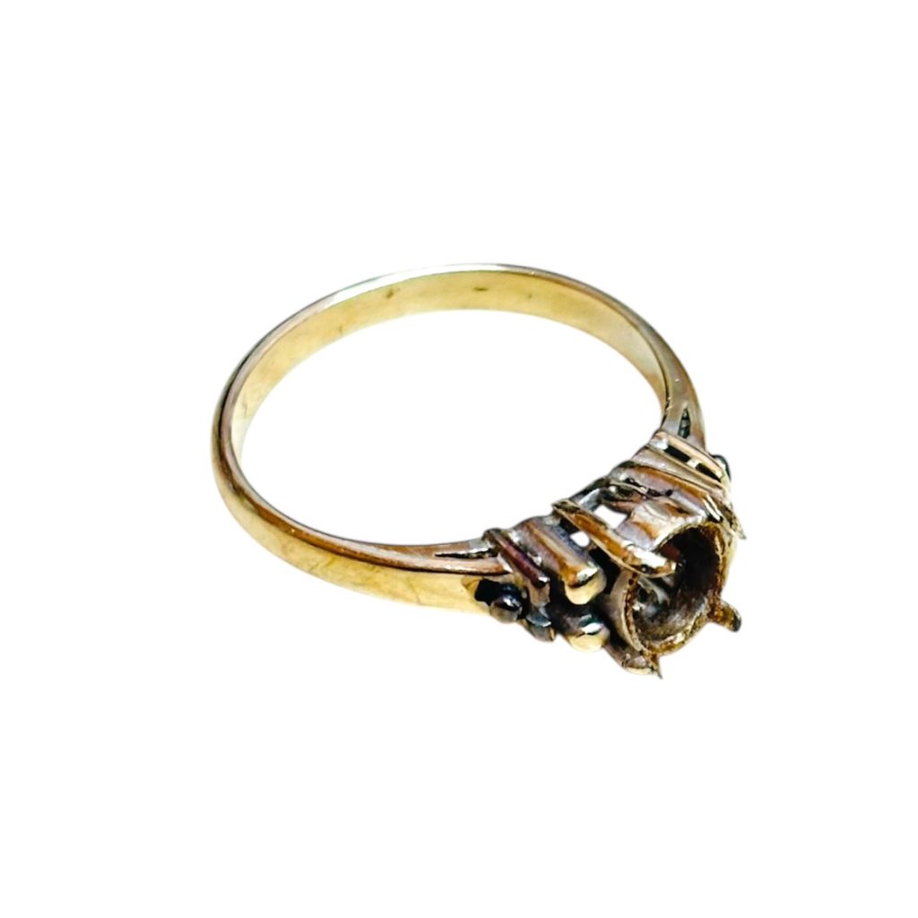 K14WG　金　宝石取れたリング