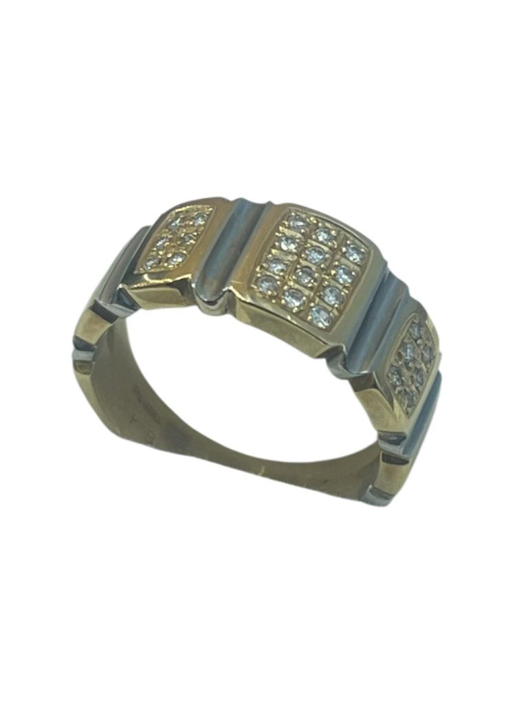 Pt900/K18　プラチナ900　18金　コンビ　リング