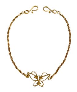 K18　ゴールド　バタフライモチーフ　帯留め