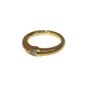 K18 750 リング 石あり ダイヤモンド 18金