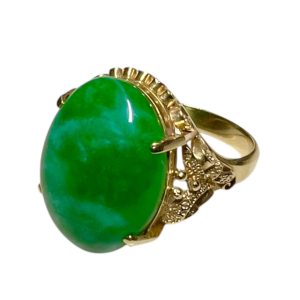 K18(18金） 翡翠（ヒスイ）リング