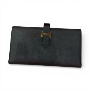 エルメス ベアン 二つ折り長財布 レザー