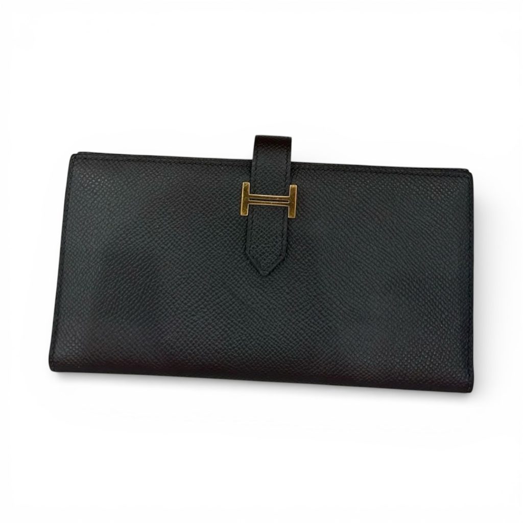 エルメス ベアン 二つ折り長財布 レザー