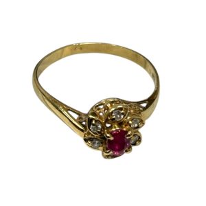 K18 (18金)　リング　石あり