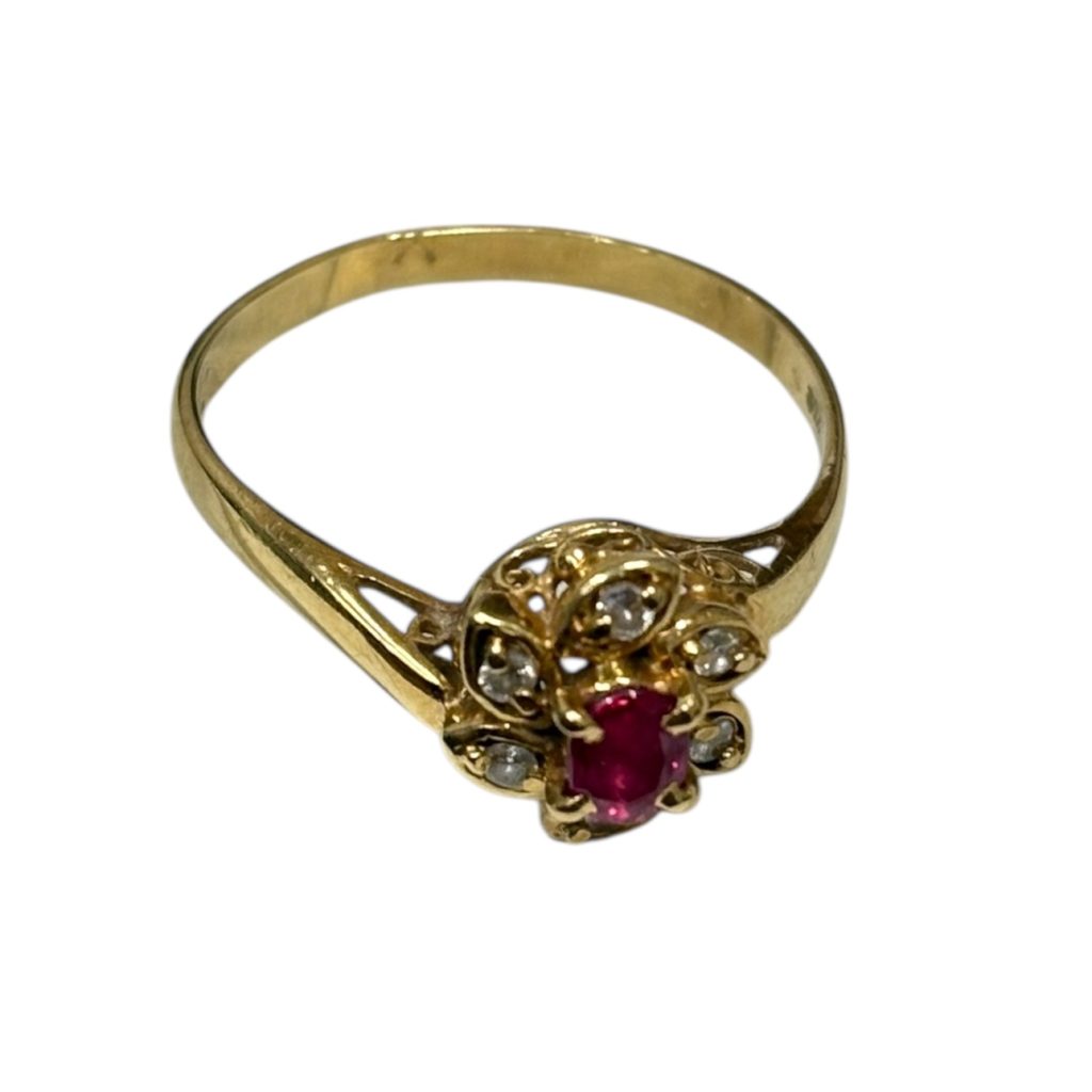 K18 (18金)　リング　石あり