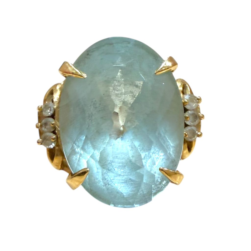 K18 18金 アクアマリン リング 山形市