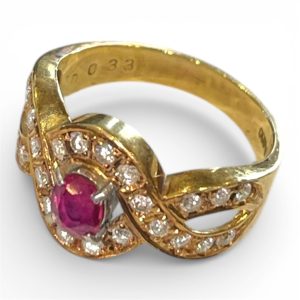 【K18 Pt900リング】貴金属・アクセサリー・指輪・コンビ