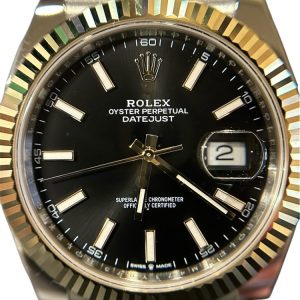 デイトジャスト41 126333 SS×YG AT 黒文字盤 Rolex(完備品)【Aランク】
