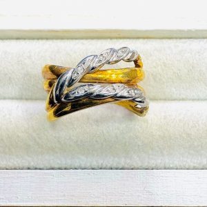 K18 Pt900 コンビリング