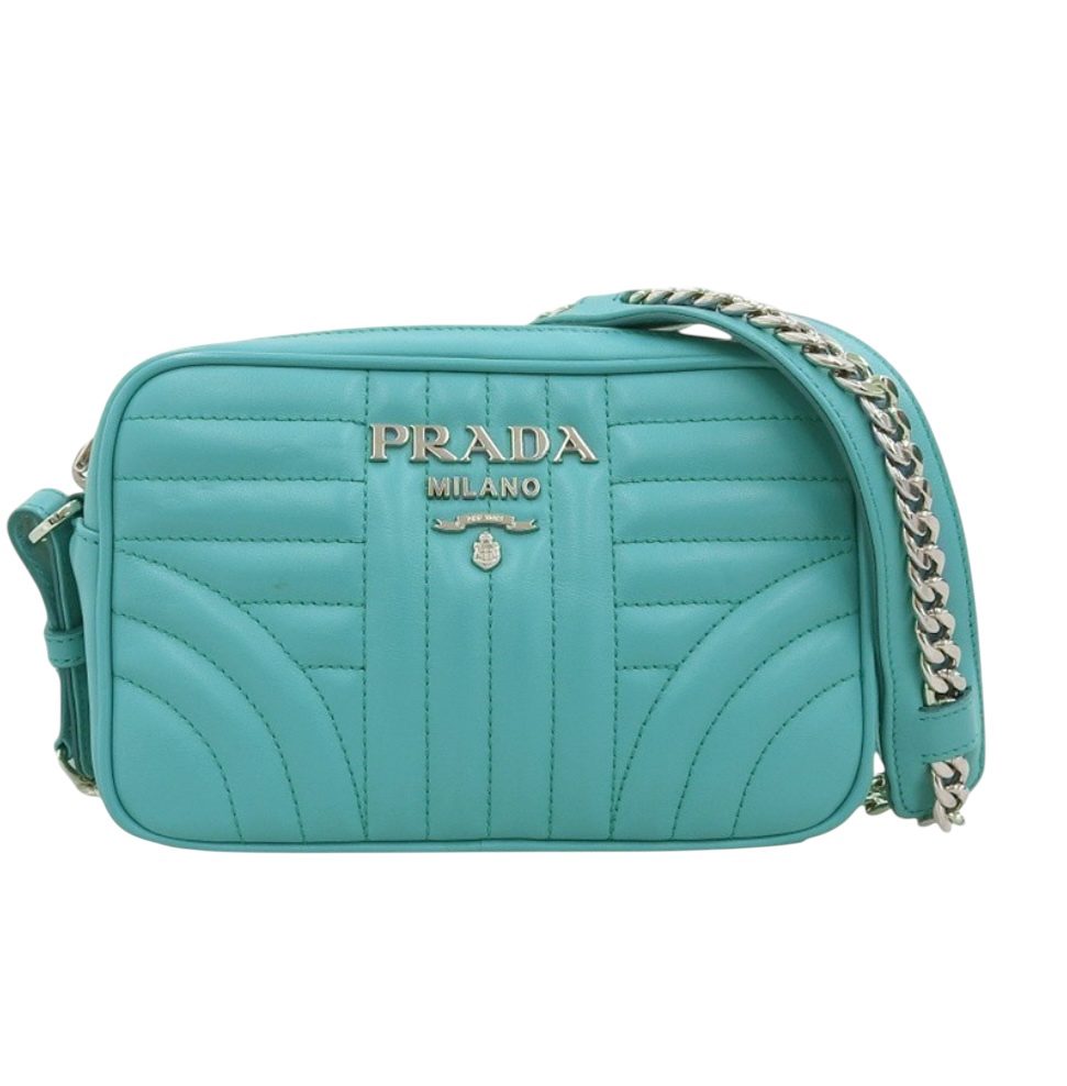 プラダ PRADA ダイアグラム 斜め掛け ショルダーバッグ チェーンショルダー