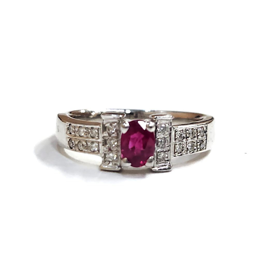 プラチナ850 (Pt850) リング ルビー ダイヤモンド ラグジュアリー ジュエリー  | 根室市光洋町