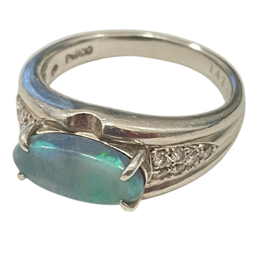 Pt900　オパールリング