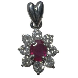 Pt900(プラチナ)　石付　トップ