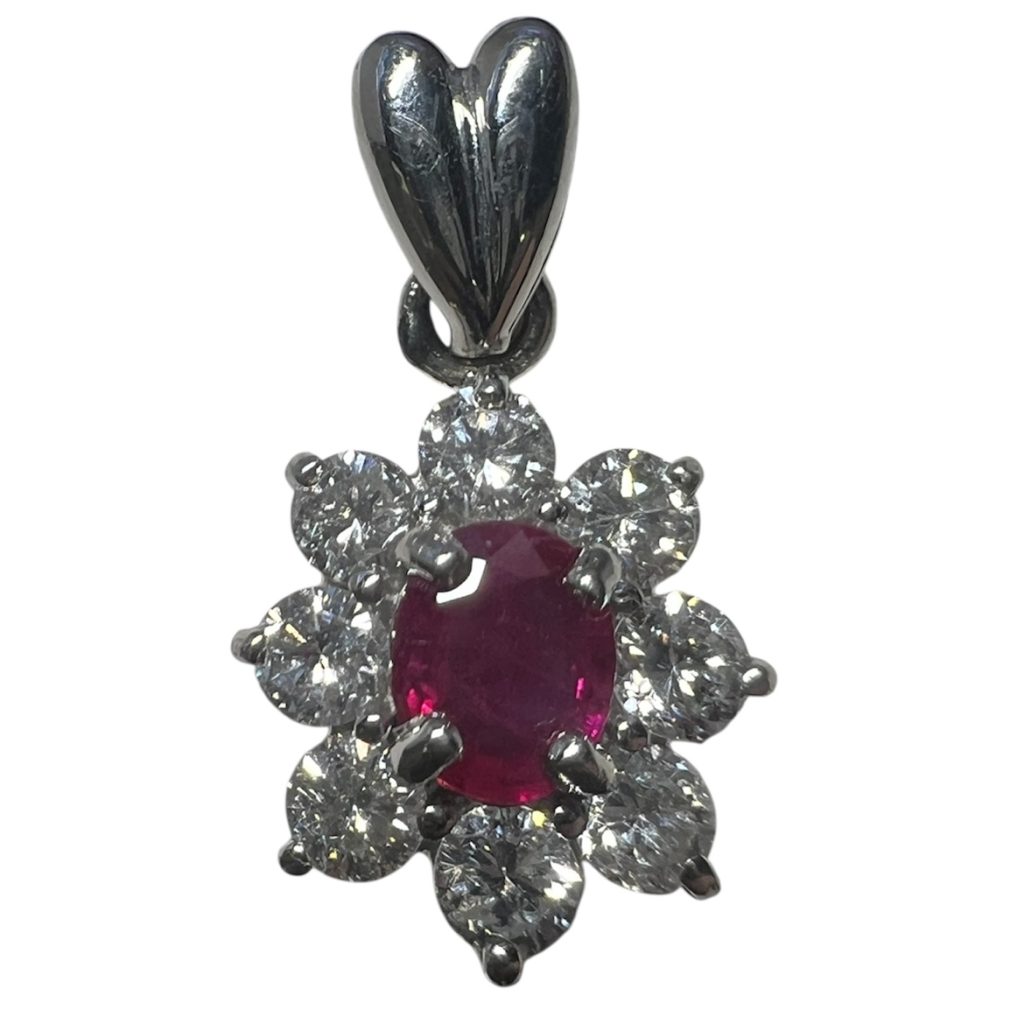 Pt900(プラチナ)　石付　トップ