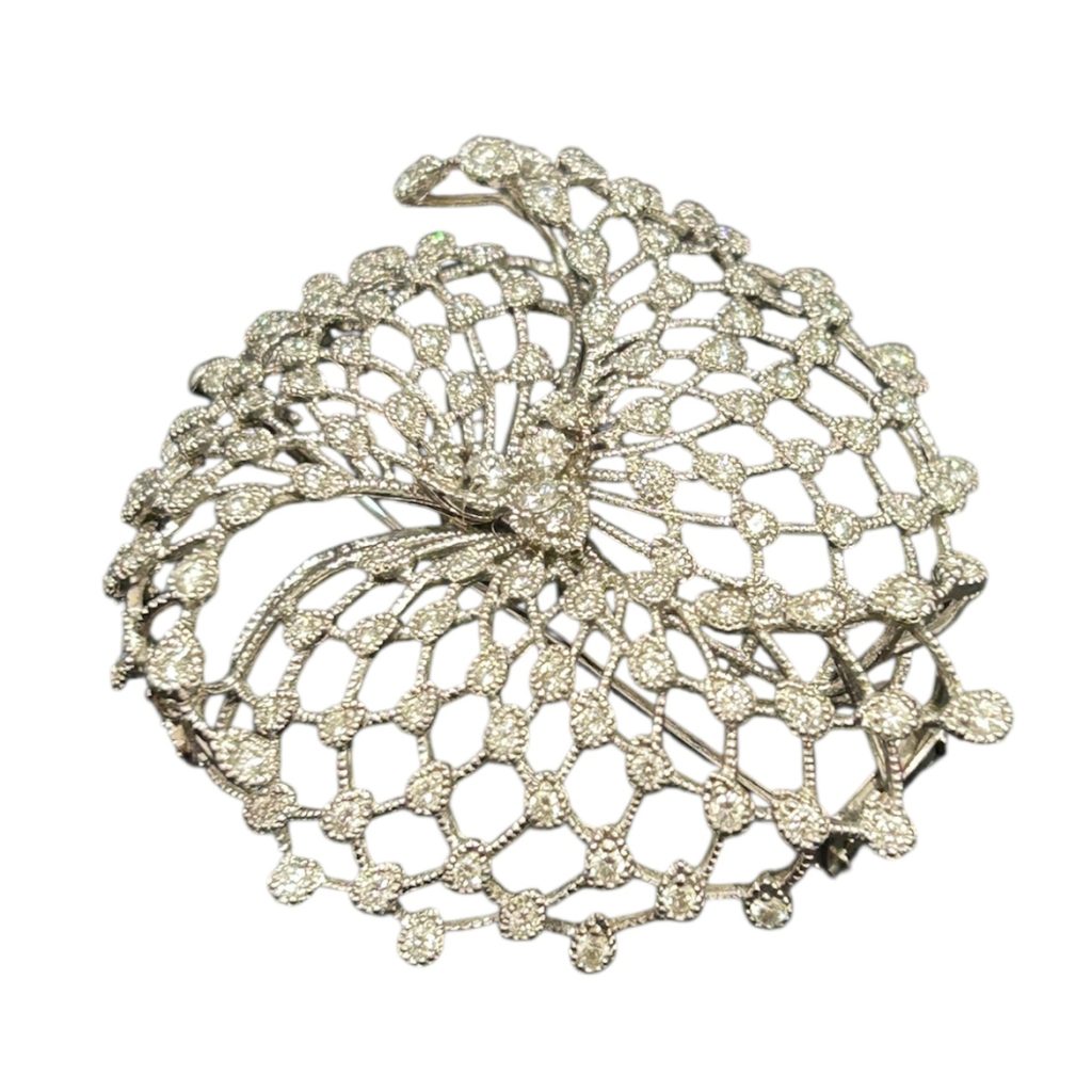 Pt950ダイヤブローチ