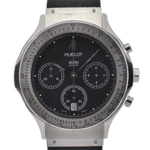 ウブロ HUBLOT 1620.1 MDM クロノグラフ デイト SS/ラバー クォーツ メンズ 良品 R#143601
