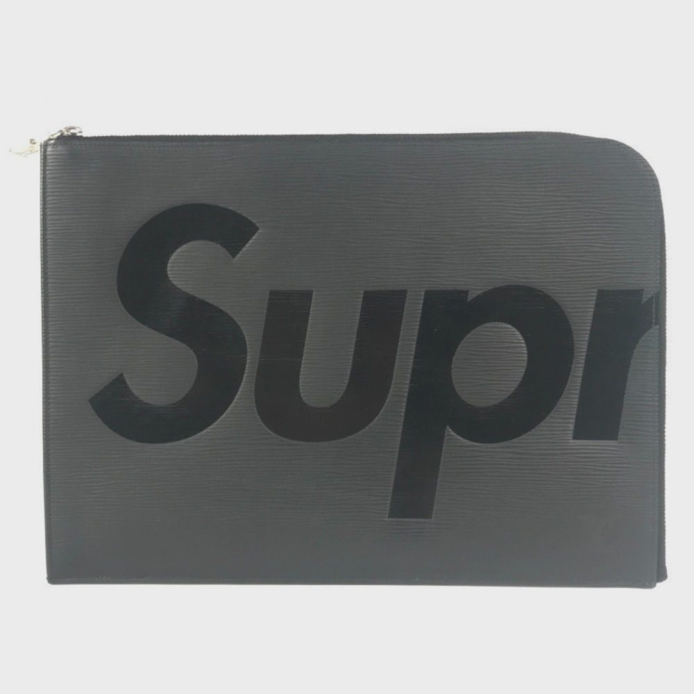 LOUIS VUITTON ルイヴィトン M67754 ポシェット・ジュールGM エピ シュプリーム supreme クラッチバッグ ノワール ブラック メンズ