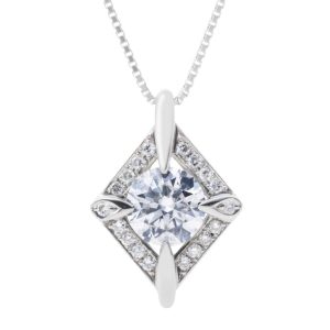 プラチナ pt900 ダイヤモンド 1.113ct ペンダント ネックレス メレダイヤ
