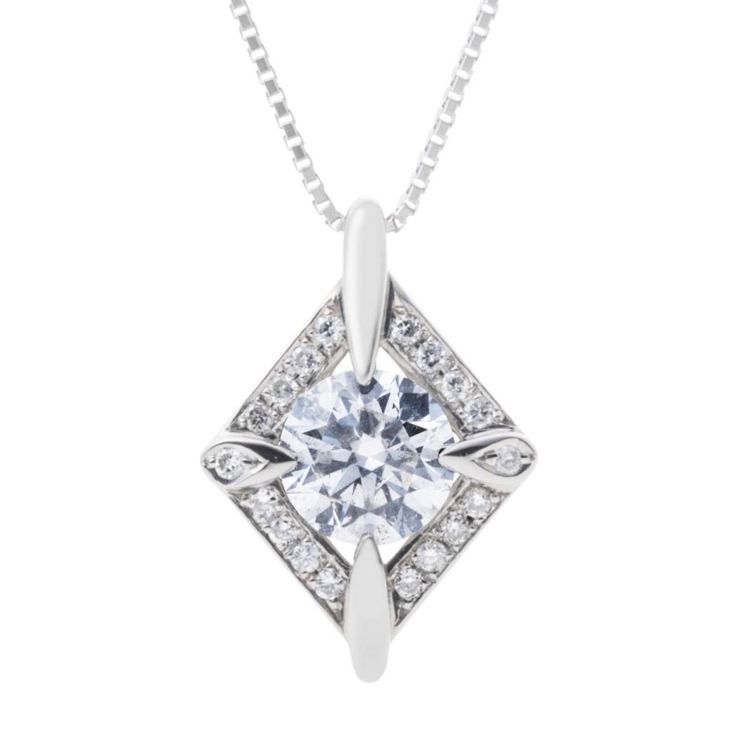 プラチナ pt900 ダイヤモンド 1.113ct ペンダント ネックレス メレダイヤ
