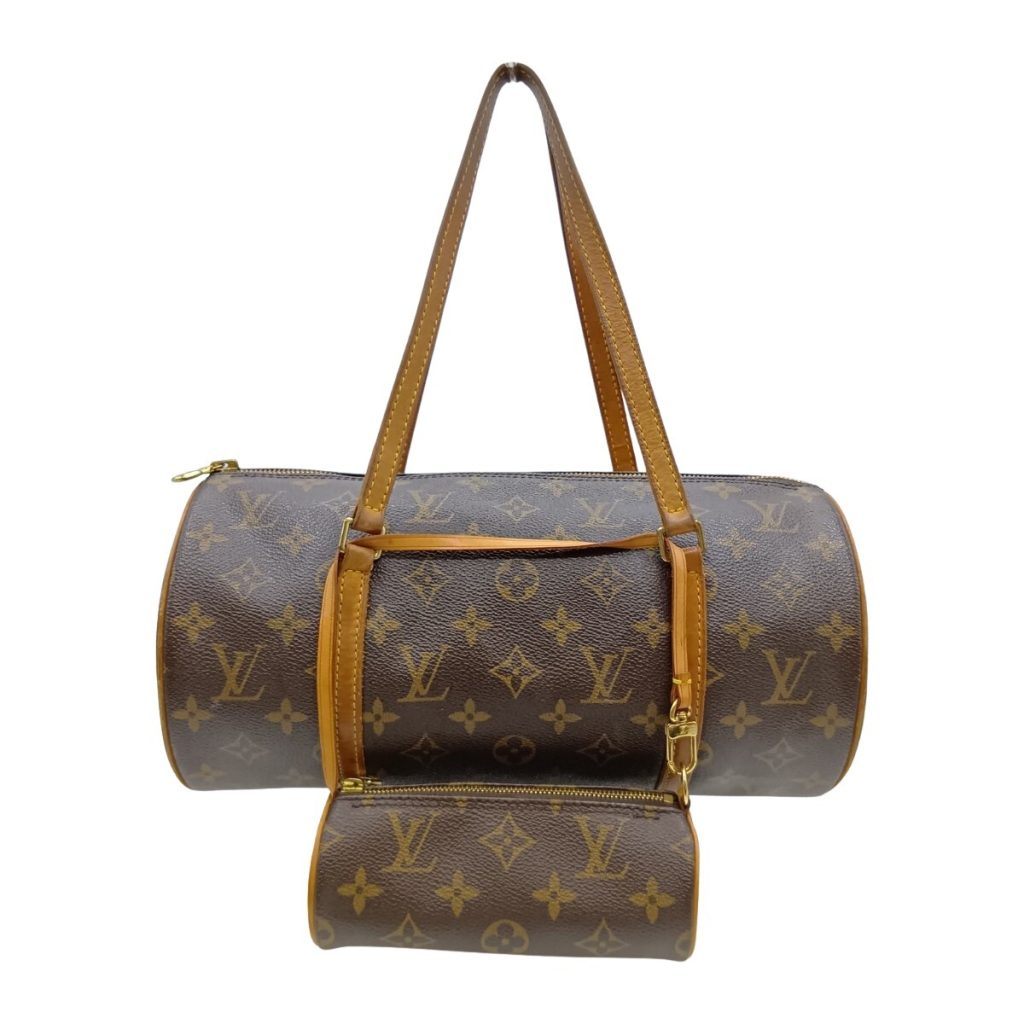 LOUIS VUITTON ルイヴィトン モノグラム パピヨン30 ハンドバッグ M51385 ブラウン ポーチ付